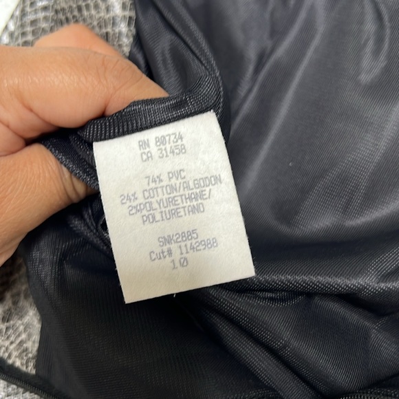 Vintage 90s Y2K BCBG Max Azria Gray Faux Python Snakeskin Hip Hugger Pants - Picture 9 of 12